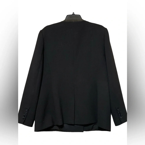 Ann Taylor double breasted black blazer size 16 professional suit - Picture 3 of 4